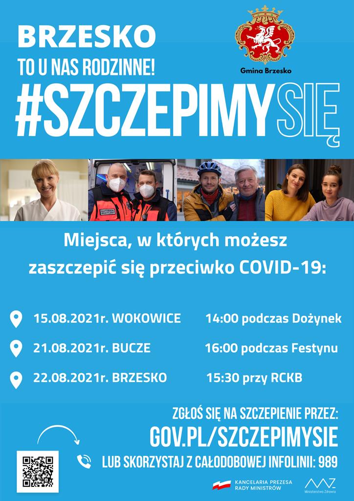 Plakat akcji #Szczepimy się/Fot.: UM Brzesko