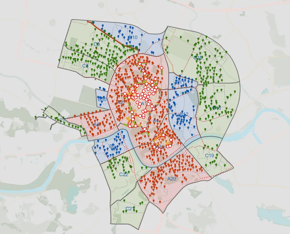 Mapa Strefy Płatnego Parkowania w Krakowie