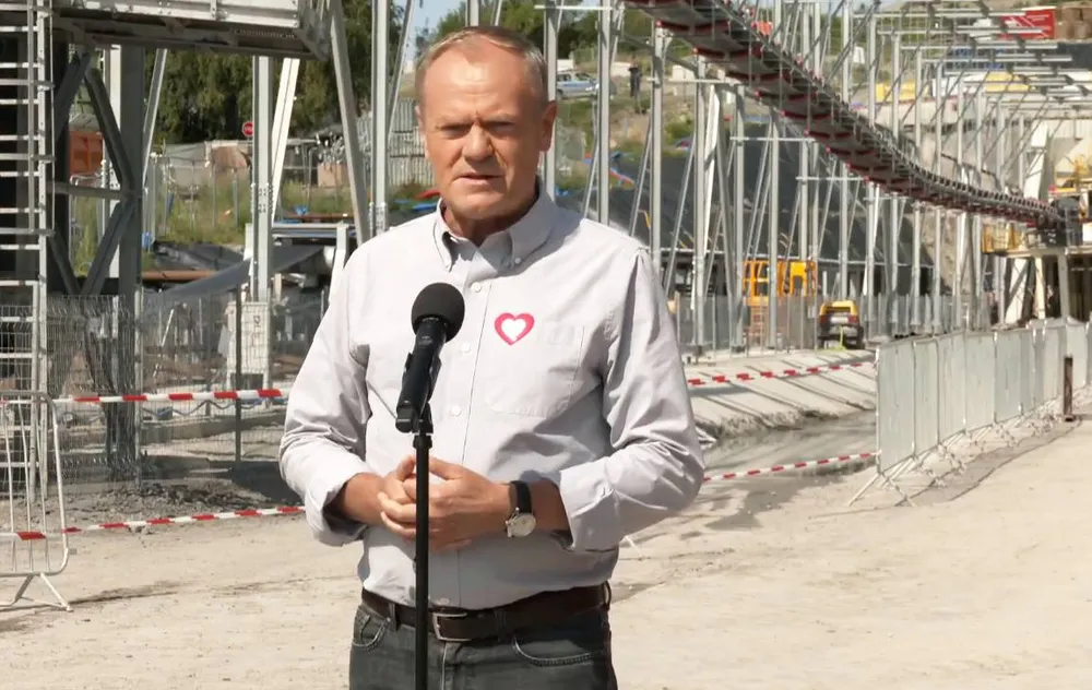 [WIDEO] Donald Tusk w Małopolsce. Odwiedził ważną budowę