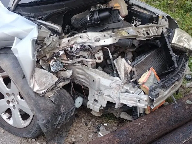 W ciąży, z 2-latką i 2 promilami. Rozbiła auto na słupie