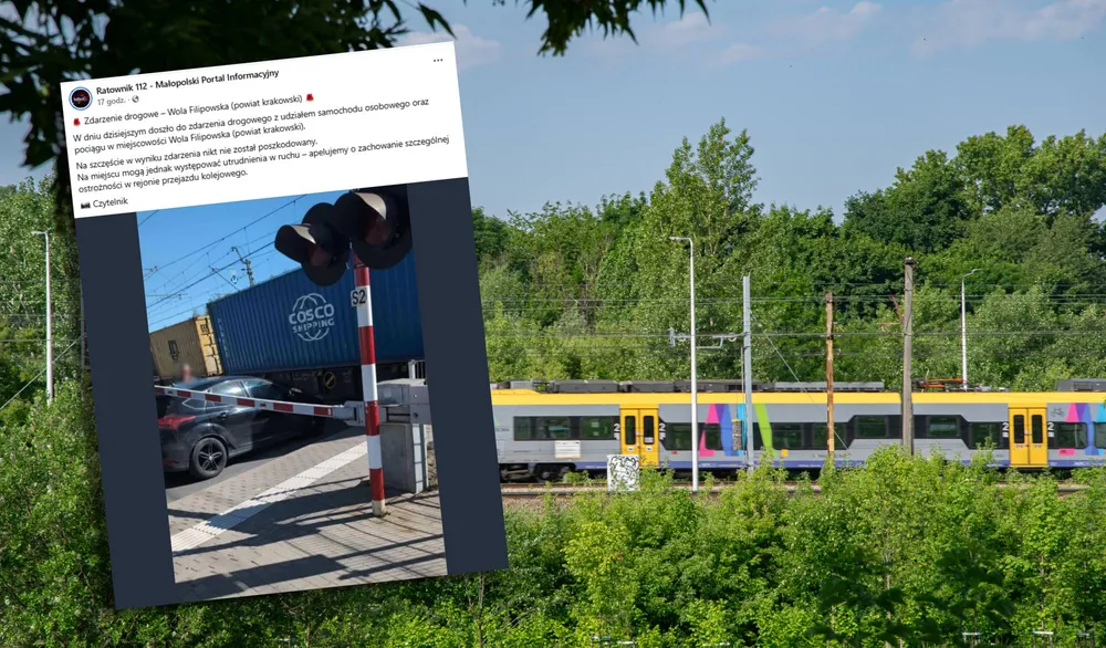 Auto wjechało pod szlaban w Woli Filipowskiej. Pechowy przejazd czy nieostrożni kierowcy?