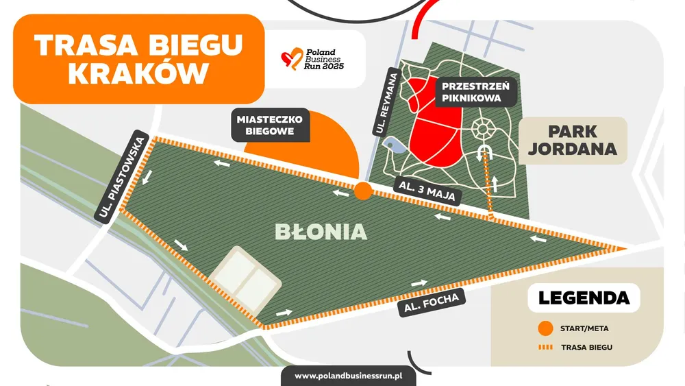 Trasa biegu Poland Business Run