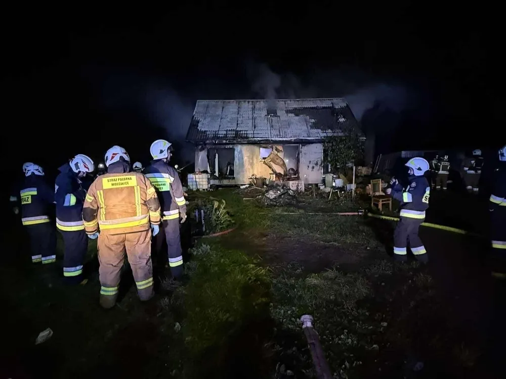 Tragiczny finał nocnego pożaru w Wołowicach. Znaleziono zwęglone zwłoki