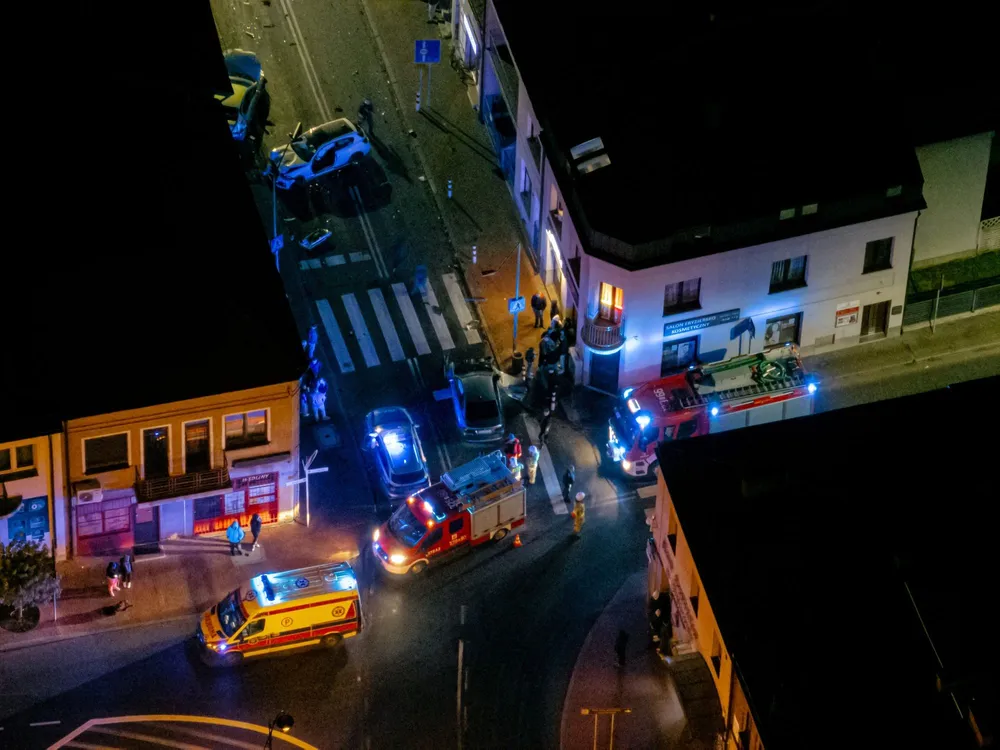 Karambol w Skale. Cztery auta zderzyły się w centrum miasta