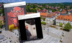 Rzucał we flagę czy tylko w diabełka? Burmistrz Myślenic na celowniku mediów