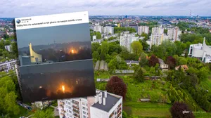 [WIDEO] 20-metrowy słup ognia nad Krakowem. Wiemy, co tam się stało!