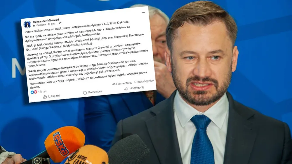 Afera w krakowskim liceum. Reaguje prezydent