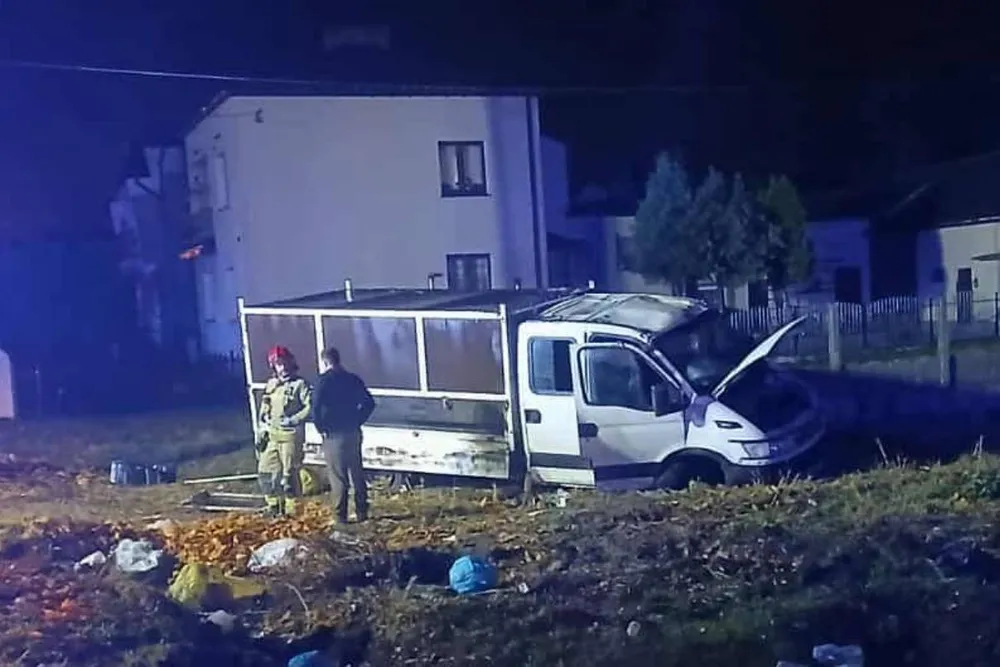 Pijany Ukrainiec pod Olkuszem. Groźny wypadek w miejscowości Krze