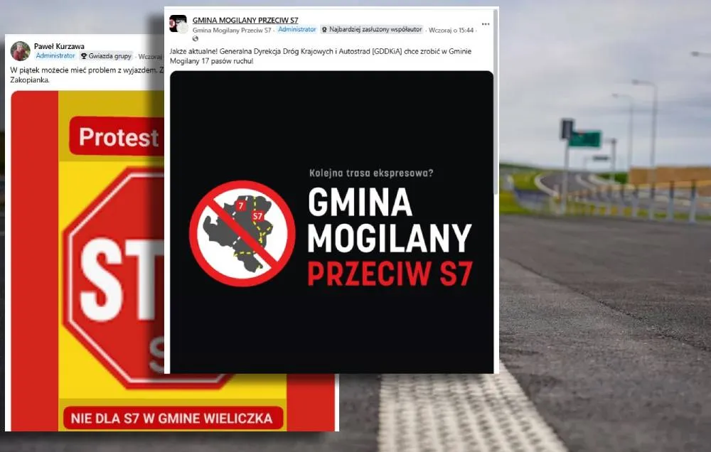 Zablokują Zakopiankę i DK94. Protest w sprawie S7 uderzy w wyjazdy na długi weekend