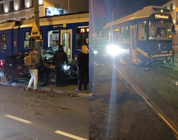 Komunikacyjny paraliż w centrum Krakowa. Na Mogilskiej wykoleił się tramwaj