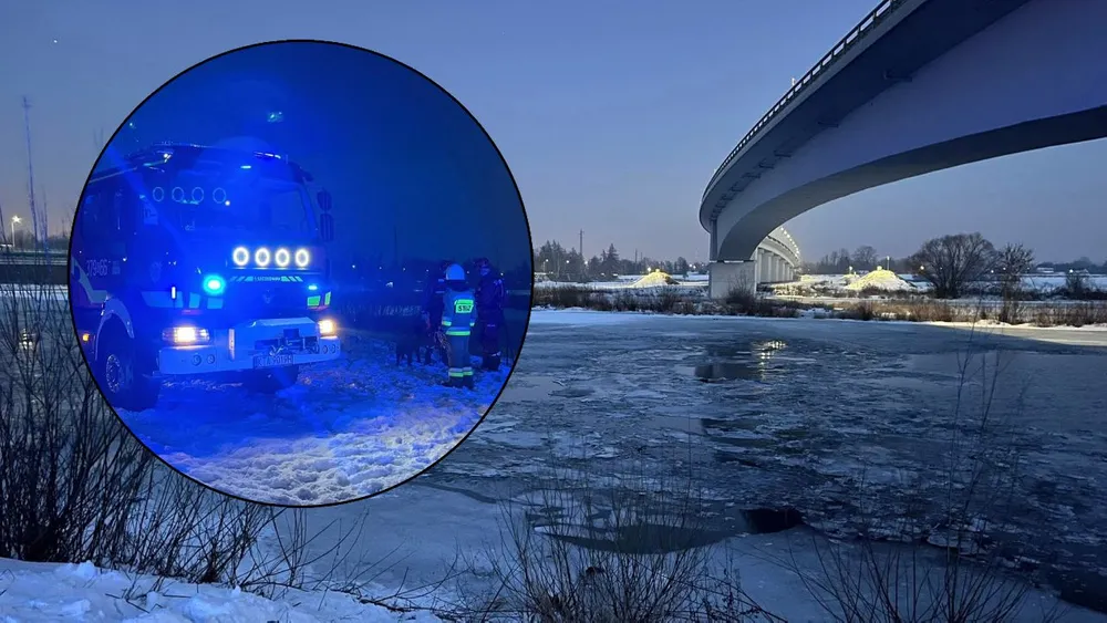 Dramat na Dunajcu pod Tarnowem. Ratowali psa, sami wpadli do lodowatej rzeki