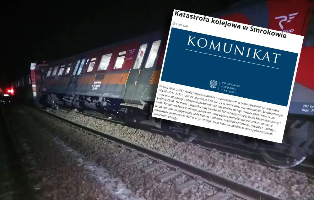 Wykolejenie pociągu. Prokuratura ujawniła szczegóły akcji