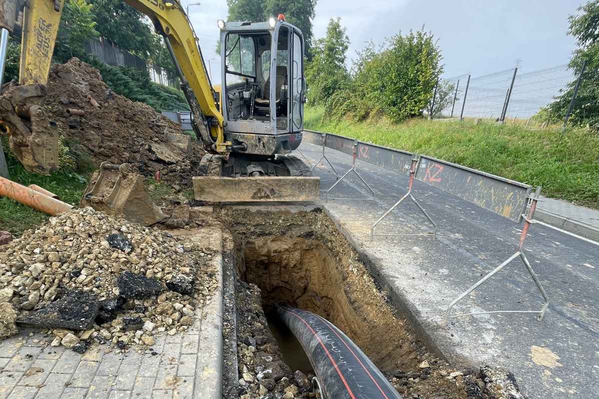 przewiert pod drogą