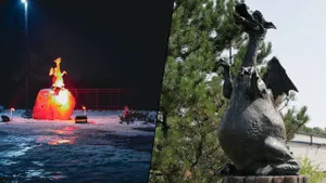 Przez lata niszczał w cieniu. Smok z Nowej Huty wrócił – i dostał ogniste powitanie