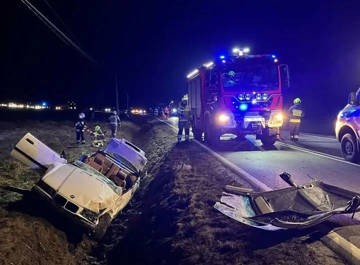 Poważny wypadek w Małopolsce. Pięć osób rannych, lądował śmigłowiec LPR