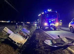 Poważny wypadek w Małopolsce. Pięć osób rannych, lądował śmigłowiec LPR