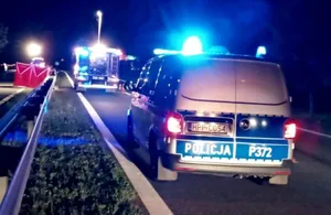 Nocny dramat w Krakowie. Auto spłonęło po uderzeniu w drzewo, jedna osoba nie żyje