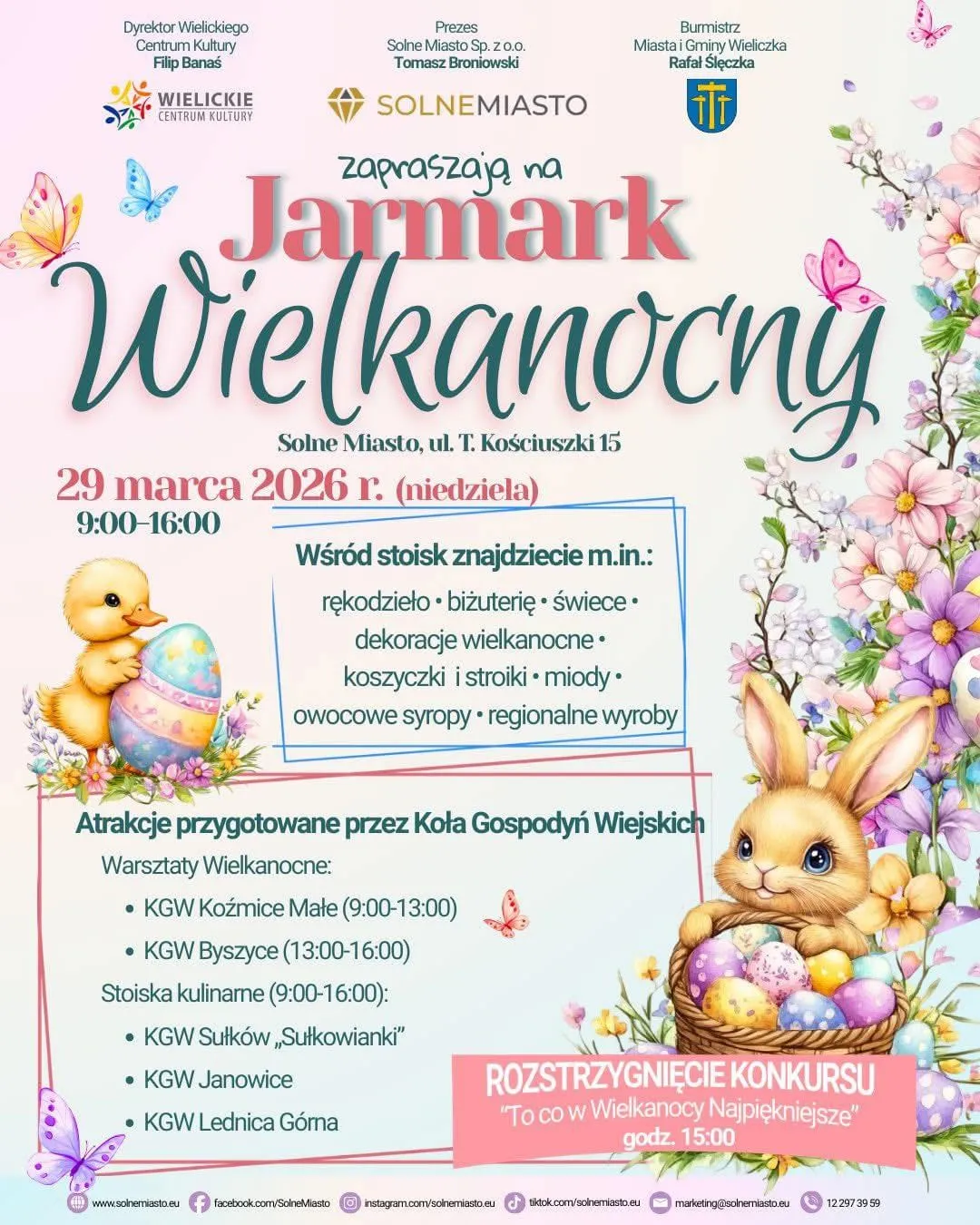 Jarmark Wielkanocny - plakat z informacjami 