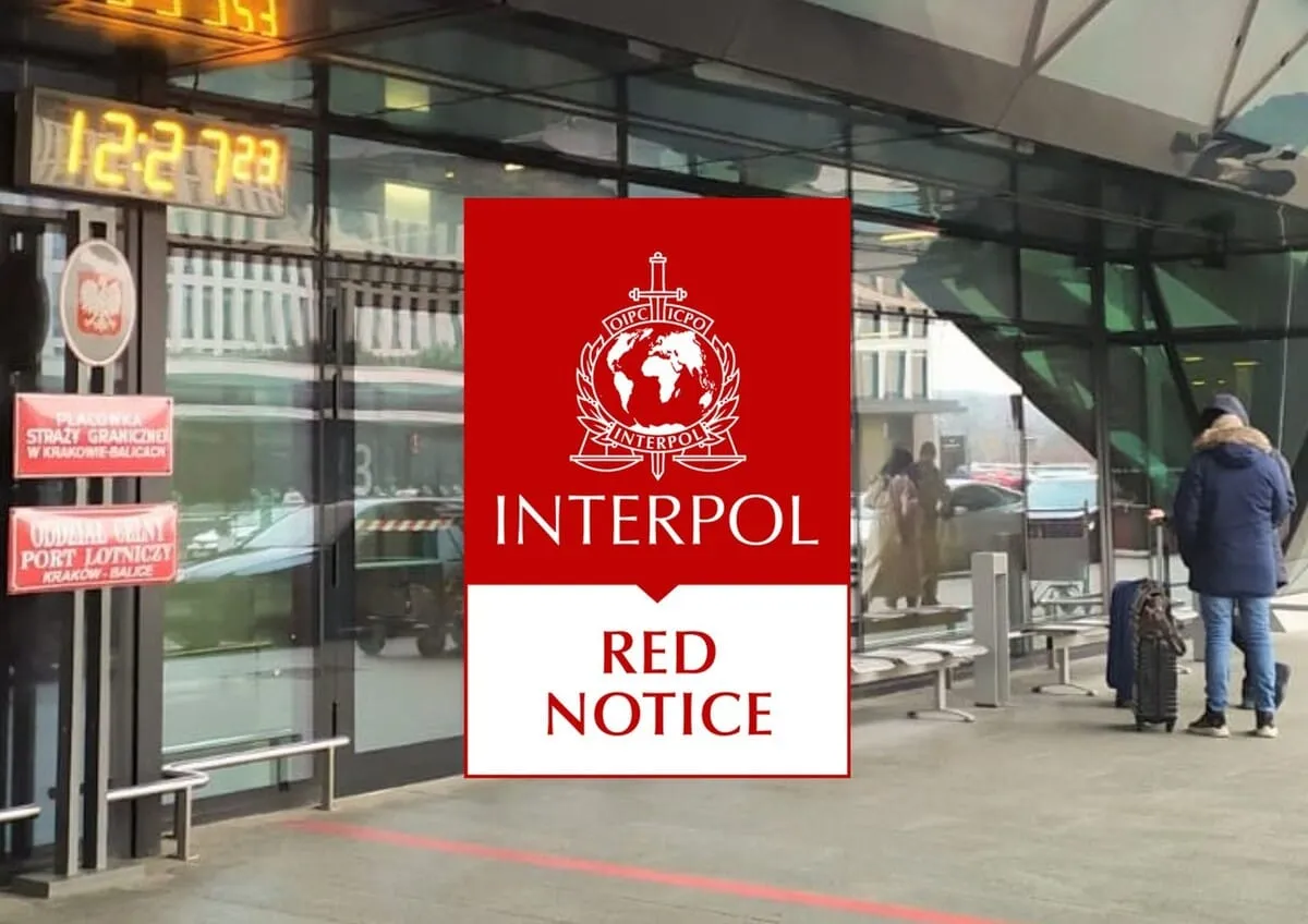 Groźny przestępca zatrzymany na lotnisku w Krakowie. Był poszukiwany przez Interpol