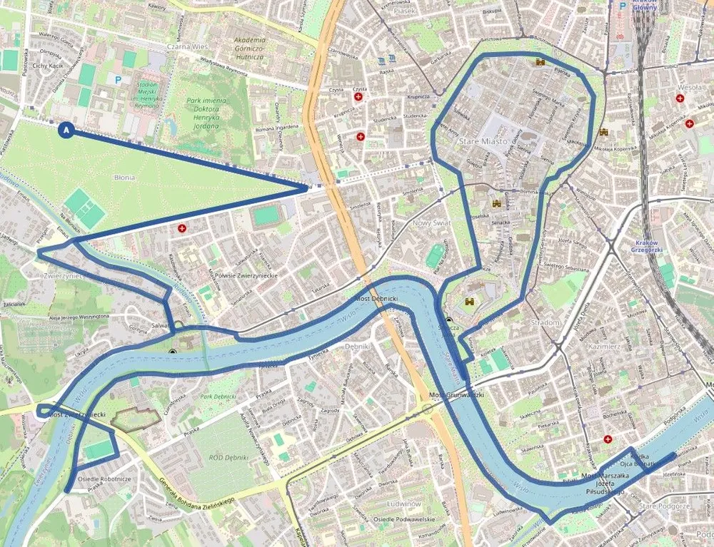 Trasa Półmaratony Marzanny