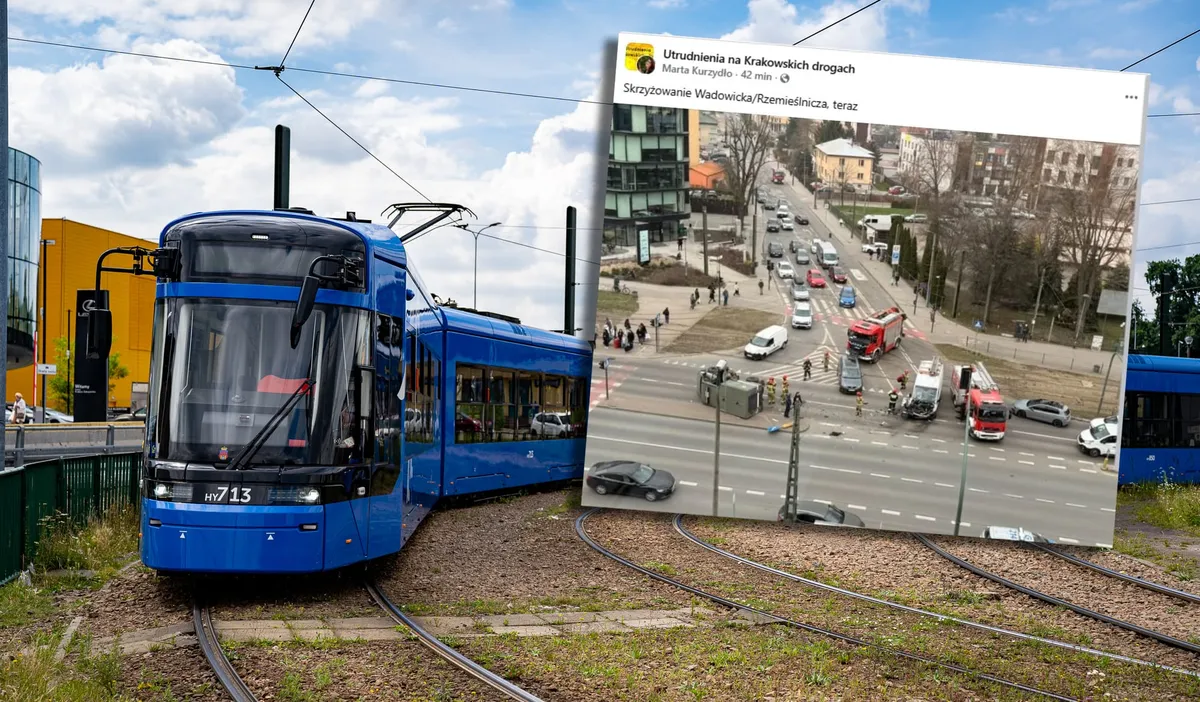 Wypadek na ul. Wadowickiej / Fot. Głos24