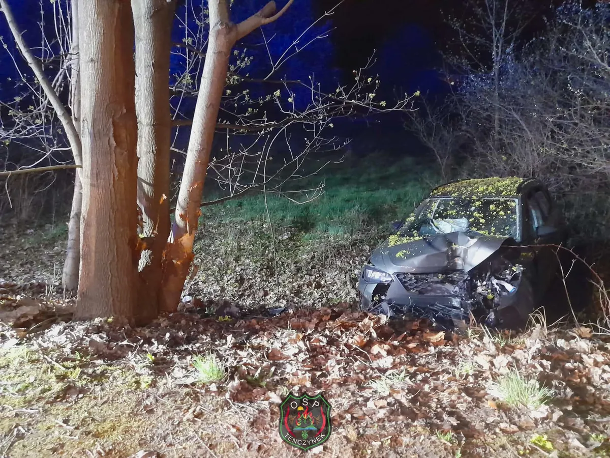 Telefon sam wezwał pomoc po wypadku. Nietypowa akcja strażaków w Tenczynku