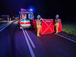 Nocna tragedia na drodze krajowej nr 73. Nie żyje pieszy potrącony przez auto