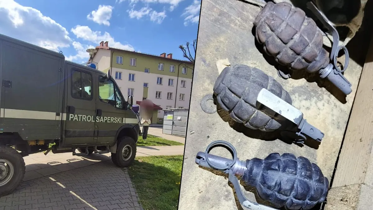 Granaty w piwnicy bloku. Mieszkańcy musieli uciekać z domów