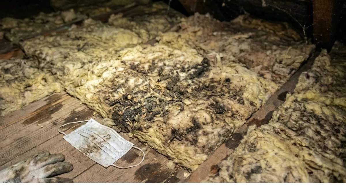 odchody kuny na strychu