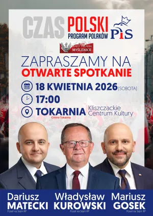 Spotkanie z posłami w Tokarni. Dariusz Matecki i Mariusz Gosek gośćmi Władysława Kurowskiego