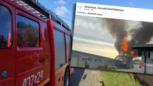 Najpierw wybuch, potem pożar. Duża akcja strażaków w powiecie dąbrowskim Gręboszowie