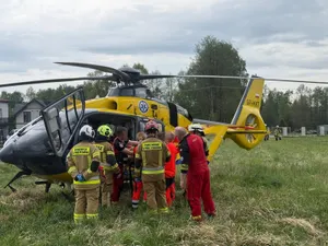 Poważny wypadek w Małopolsce. Mężczyzna spadł z wysokości, interweniował śmigłowiec LPR