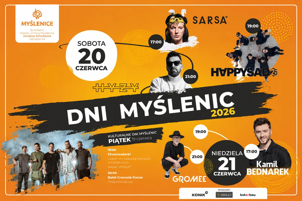 Wielki powrót Dni Myślenic! Na scenie pojawią się gwiazdy polskiej muzyki