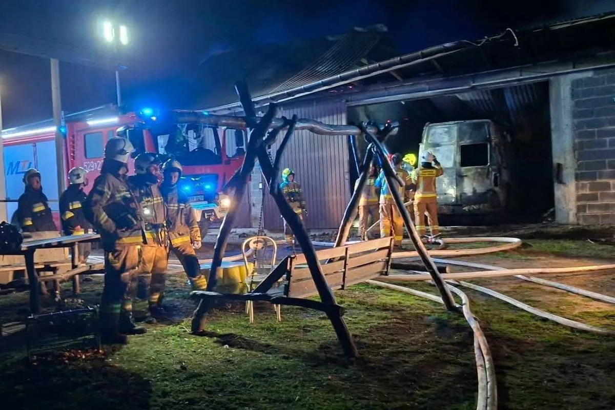 Pożar pod Proszowicami