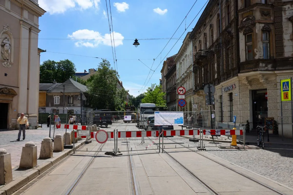 Remont w przy Teatrze Bagatela w Krakowie