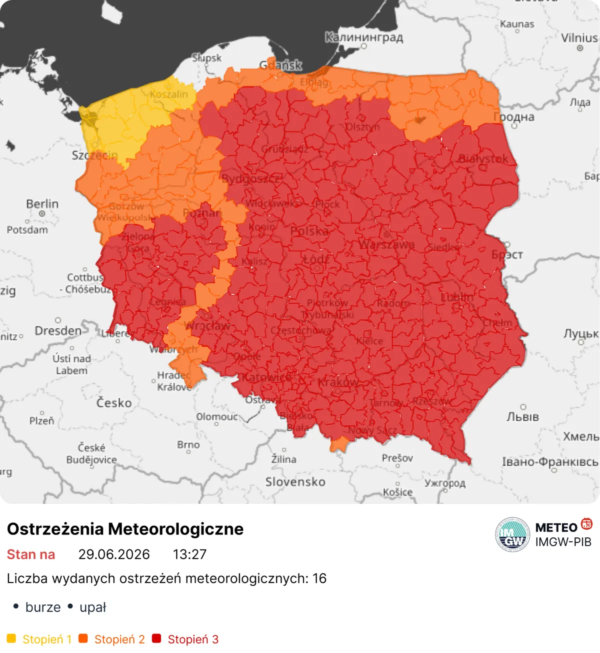Ostrzeżenia IMGW