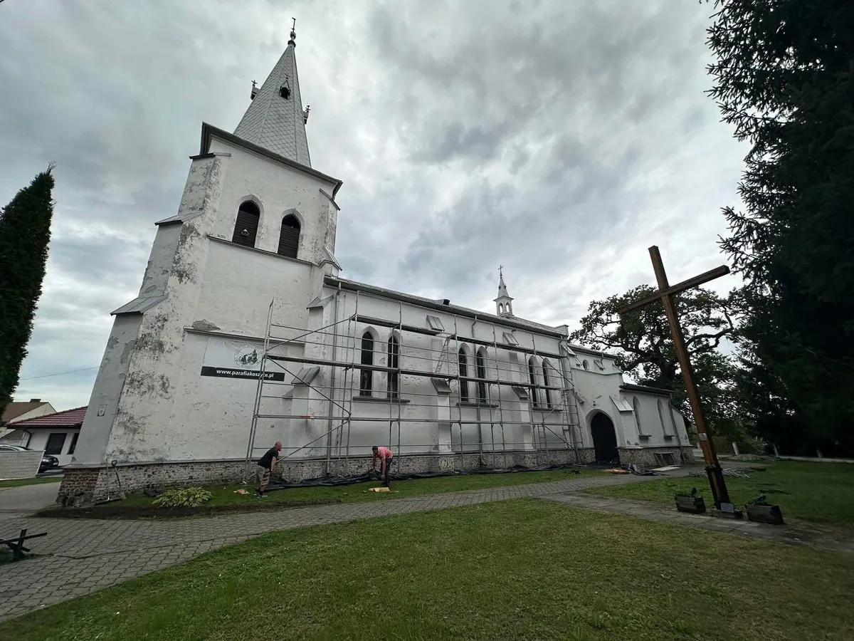 Kościół w trakcie remontu