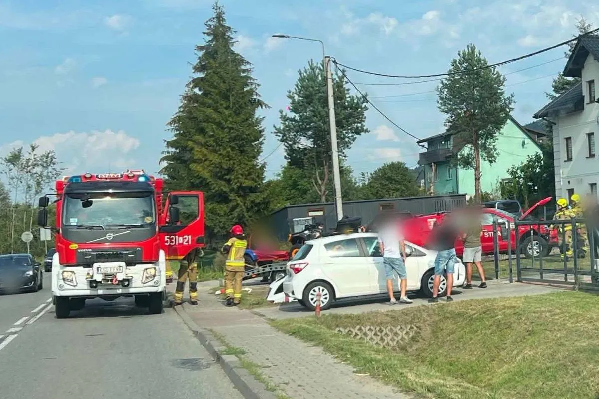 Kolizja z udziałem straży pożarnej