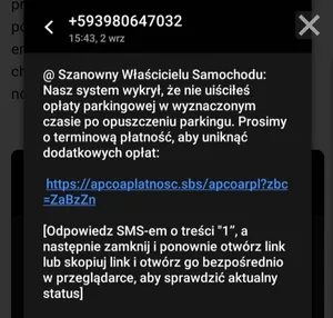 Nowe oszustwo na SMS. Policja ostrzega przed fałszywymi opłatami parkingowymi