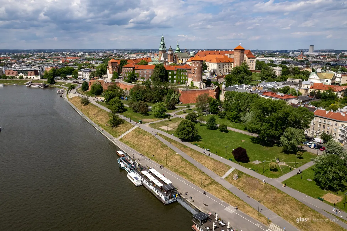 Kraków. Panorama z Wawelem 