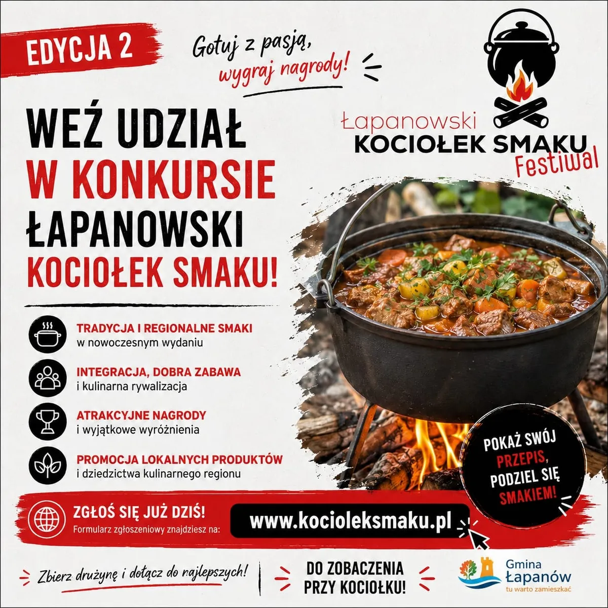 Łapanowski Kociołek Smaku już 13 września. Zgłoś drużynę i pokaż swój przepis!