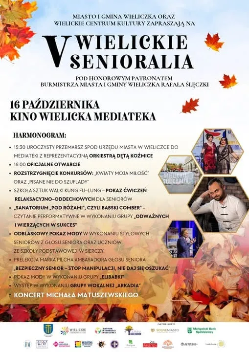 Plakat z programem Wielickich Senioraliów 2026 