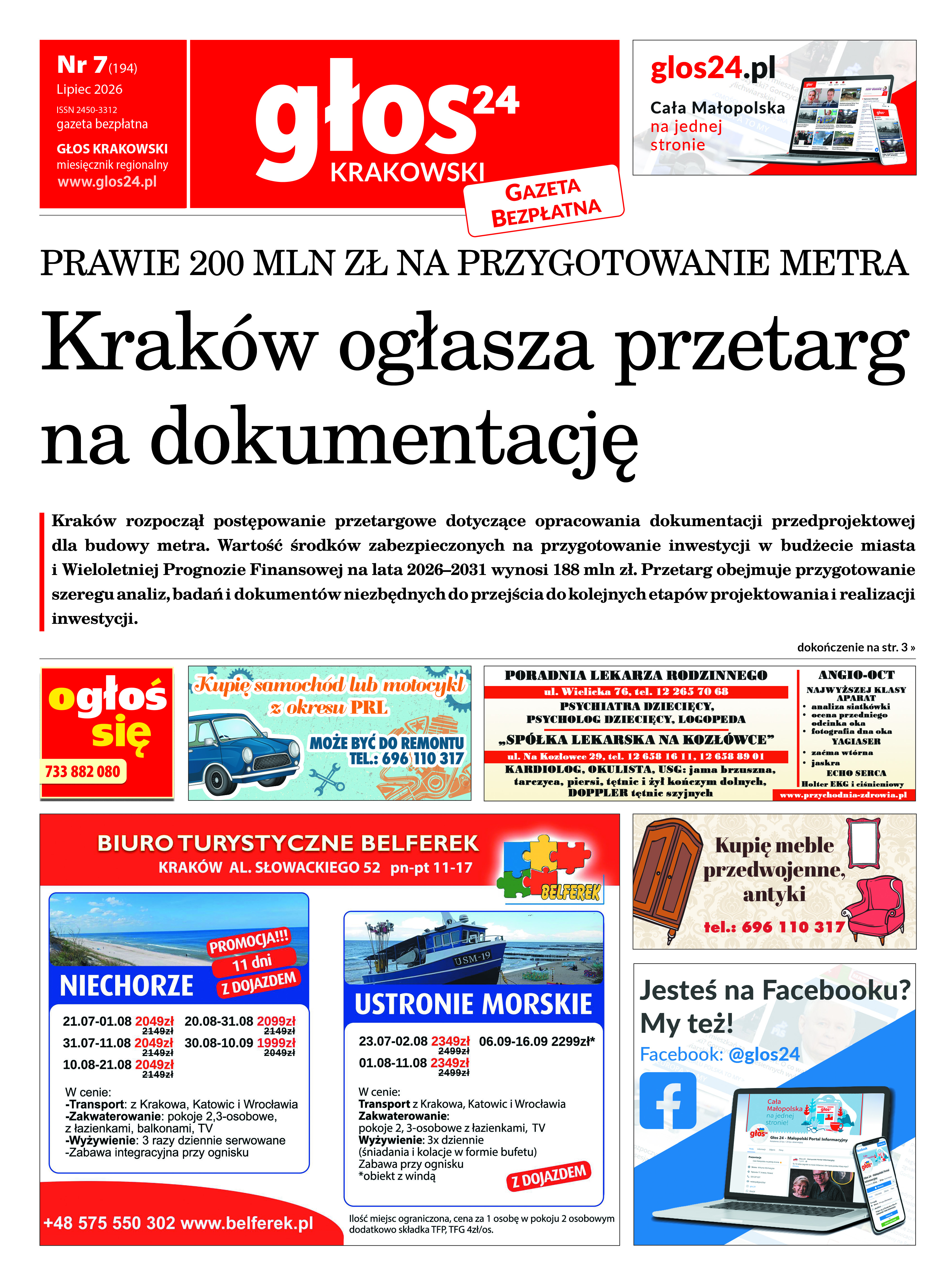 Okładka: Głos Krakowski – Lipiec 2026