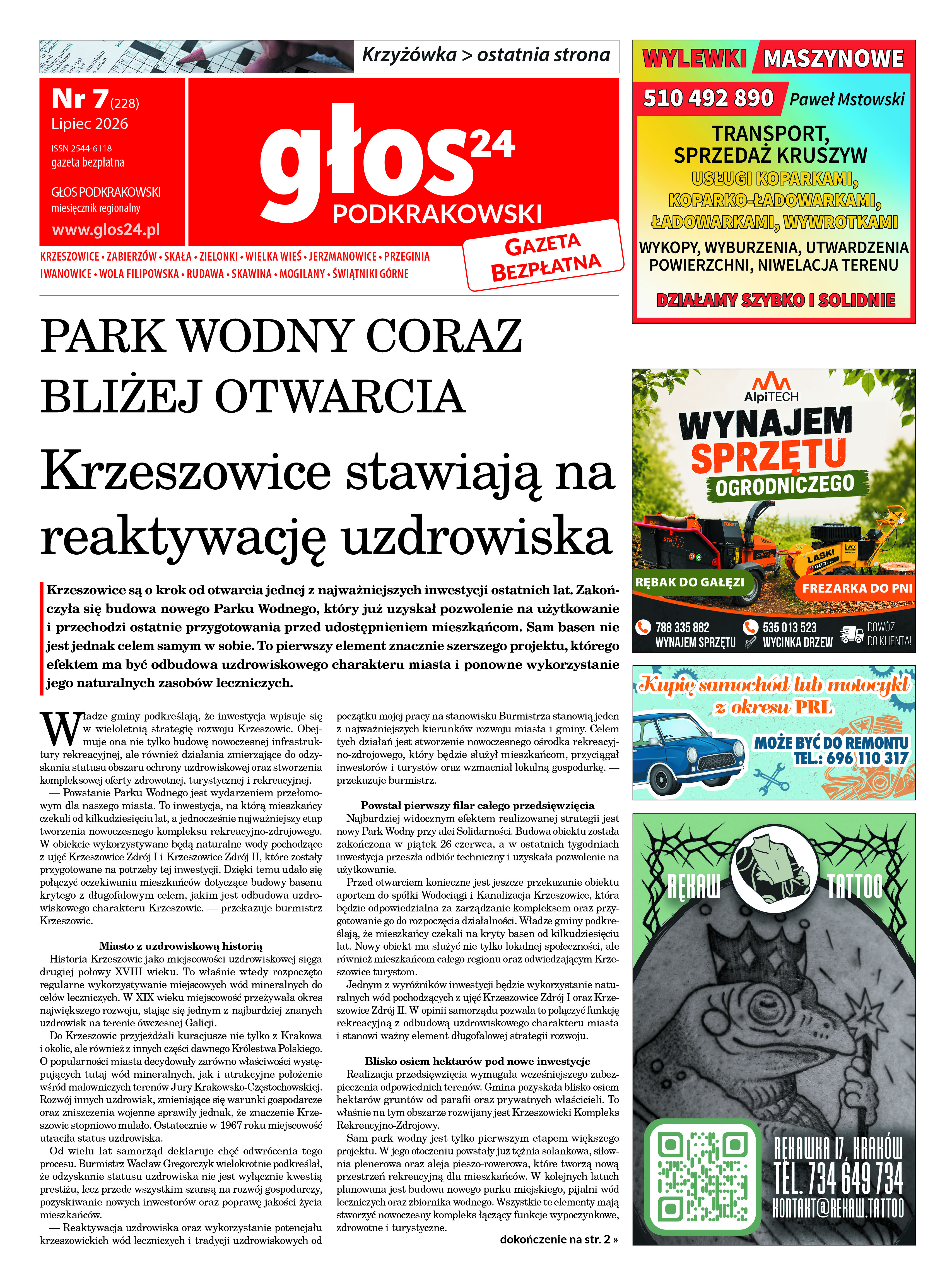 Okładka: Głos Podkrakowski – Lipiec 2026