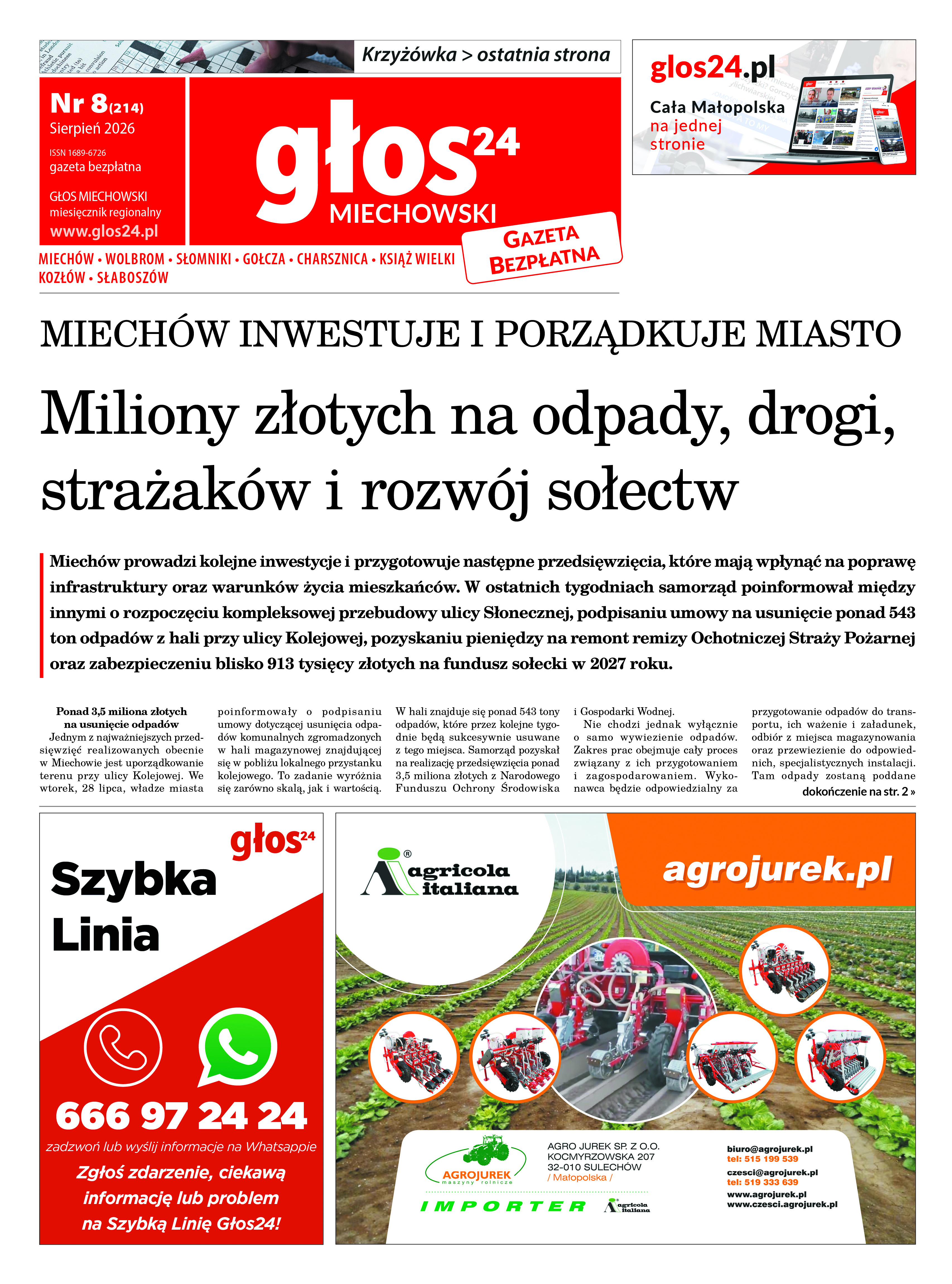 Okładka: Głos Miechowski – Sierpień 2026