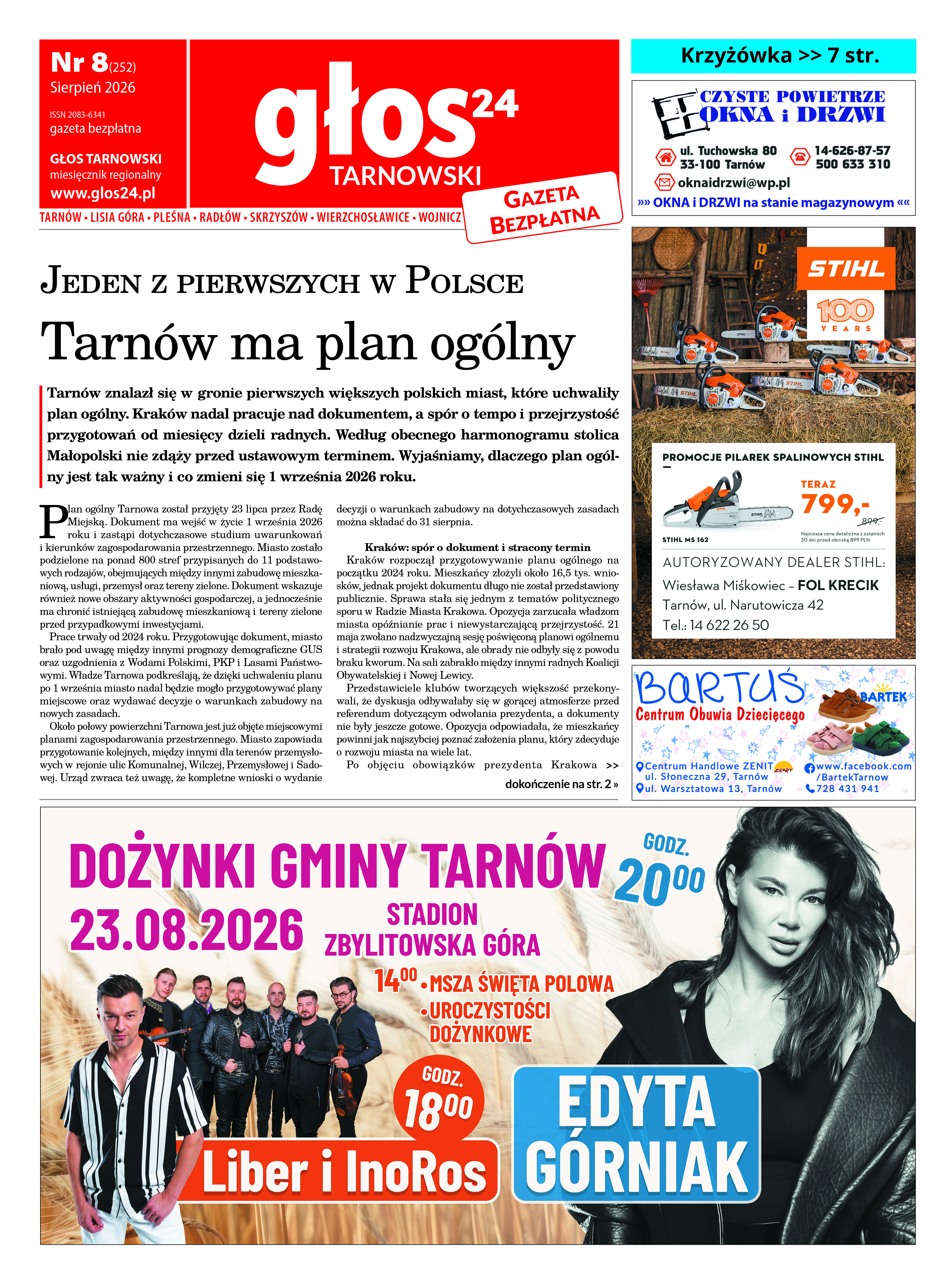 Okładka: Głos Tarnowski – Sierpień 2026