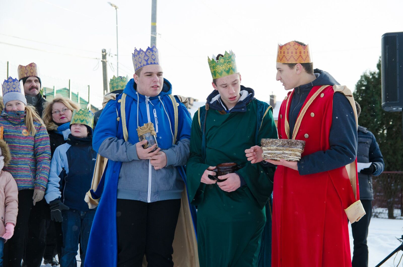 Trzej Królowie na ulicach Chorzelowa