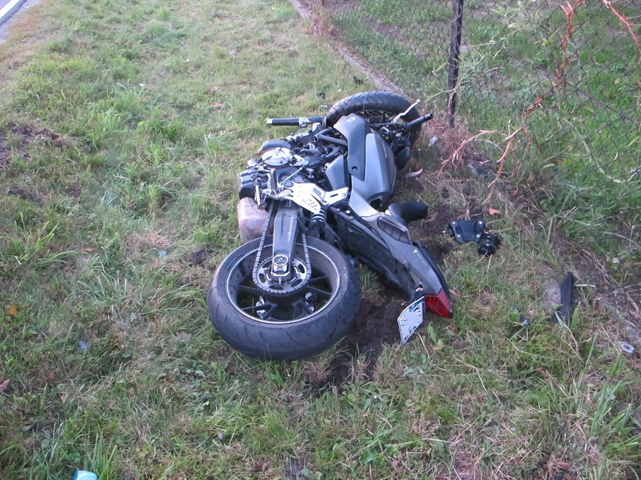 Wypadek w Jawiszowicach. Motocyklista w ciężkim stanie