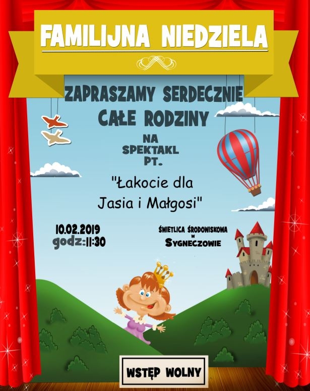 CKiT: FAMILIJNA NIEDZIELA - Łakocie dla Jasia i Małgosi
