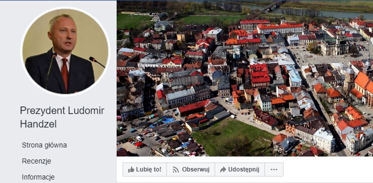 Prezydent Ludomir Handzel "na żywo" na Facebooku